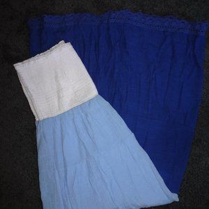 Venus Smocked White, Light and Dark Blue Size 2x